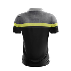 Polo de Golf sin cuello para hombre, Polo de secado rápido, novedad, camiseta Henley de manga corta, Polo activo a rayas - Product Image 2