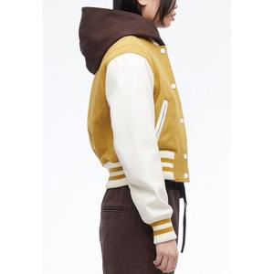 Fabricant OEM Logo personnalisé Veste de course universitaire brodée en chenille pour femmes Veste courte Manteau - Product Image 4