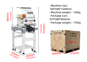 Máquina de Bordado Industrial Serie MT de Alta Velocidad 1200 RPM, Máquina de Bordado Computarizada Nueva, Automática, de Bancada Plana para Sastre - Product Image 2