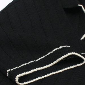 เสื้อโปโลถักลายเคเบิลสีดำสำหรับผู้ชาย ผ้าฝ้ายพรีเมียม แขนสั้น ทรงคลาสสิก สวมใส่สบาย สไตล์ลำลองและสมาร์ท - Product Image 5