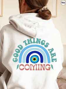 Sudadera con capucha con estampado de mujer, sudadera informal cómoda de estilo callejero con bolsillo, sudadera transpirable para hombre - Product Image 2