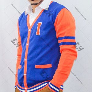 Nueva Colección de Cárdigan Personalizado con Estampado, Cuello en V, Unisex, Informal, para Primavera, Tejido de Punto, Mangas Largas a Rayas, Estilo Simple - Product Image 2