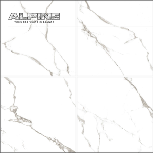 Alpine Elegance Carrelage de sol en marbre 600x600mm Modèle STATUARIO PLUS Surface brillante pour les applications murales Novac Ceramic - Product Image 3