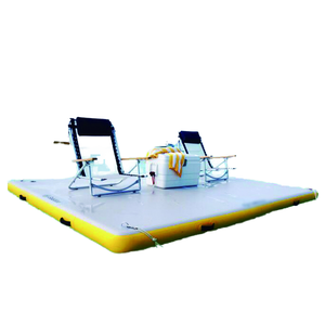 Plataforma Flotante Grande para Agua, Muelle Inflable para Entretenimiento Acuático, Instalación Inflable Fácil de Usar - Product Image 1