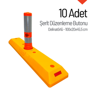 Botones de Demarcación de 10 Carriles de 100x45 cm para Bordillos de Estacionamiento - Product Image 4