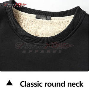 Mens Sherpa <b>Fleece</b> <b>Sweatshirt</b> With Rib Knit Men Warm <b>Fleece</b> Pullover <b>Sweatshirt</b> With Sherpa Build - Product Image 4