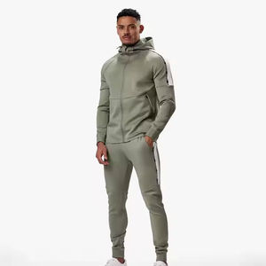 2025 Top vente polaire haute qualité survêtement Dropshoulder Slim Fit survêtement pour hommes pantalons de survêtement sweats à capuche ensemble - Product Image 3