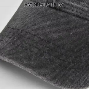 Casquette de baseball unisexe en maille denim réglable à 5 panneaux en coton pour camionneur, chapeau de papa sportif et respirant brodé pour les activités de plein air - Product Image 4