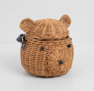 Panier de rangement en rotin tressé écologique de haute qualité à prix abordable, design personnalisé, décoration de salon, figurines d'animaux en jacinthe d'eau