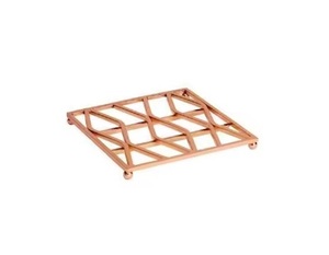 ELEGANT DESIGNS Bronze Classic Embossed Metal <b>Trivet</b> & Coaster Irregular Shape 300mm Diameter 10mm Thick Dining Table Decor - Product Image 5