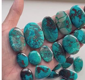 Shattuckite Cabochon Piedras preciosas sueltas Corte ovalado 3mm Altura del artículo Alta calidad Natural - Product Image 3