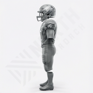 Maillot de football américain personnalisé à manches longues, grande taille, imprimé, technique, 100% polyester, prix compétitif, uniforme de sport - Product Image 3