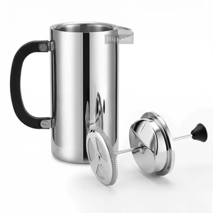 Caffettiera French Press a Doppia Parete in Acciaio Inossidabile, Resistente al Calore, Vendita all'Ingrosso - Product Image 1