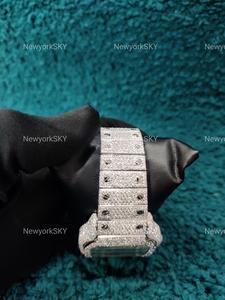 Hip Hop Iced Out VVS Moissanite Montre Diamant En Acier Inoxydable Montre Mécanique Personnalisée pour Hommes Femmes - Product Image 3