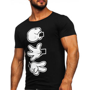 T-shirt streetwear pour homme, style graffiti personnalisé, style urbain, écologique, respirant, coupe ample, hip-hop, épaules tombantes, 100% - Product Image 5