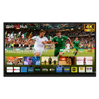 Téléviseur extérieur 55 pouces 1000 Nits, lisible au soleil, écran LCD numérique, affichage intelligent 4K UHD, étanche IP65, assistant vocal, télécommande