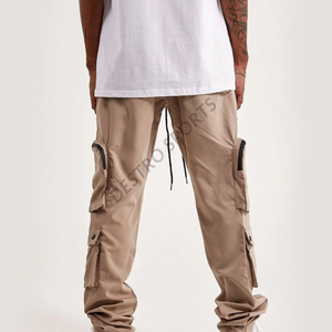 Logotipo personalizado de algodón sólido para hombre, pantalones para correr con cordón, pantalones de chándal cómodos a bajo precio a la venta - Product Image 2