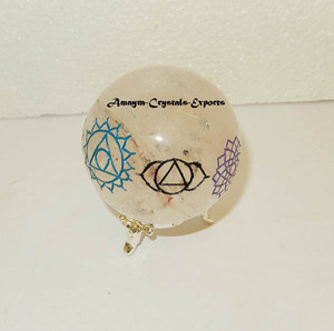 Ágata Cristal Cuarzo Grabado Reiki Esfera Bolas de ágata de alta calidad Venta al por mayor Comprar en línea de Amayra Crystals Exports India - Product Image 5