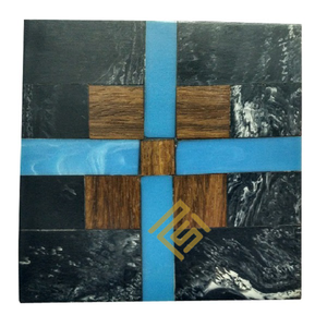 Corne Os Forme Carrée Bois Et Résine En Bois Boisson Coaster Tasse Bois Coaster Décor À La Maison De Haute Qualité Top Vente Conception Unique - Product Image 3