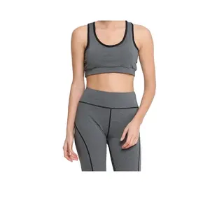 Short taille haute sans couture pour femmes, Logo personnalisé gris doux OEM - Product Image 1