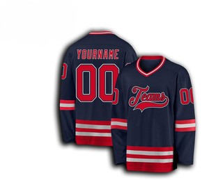 Maillot de hockey sur glace Kivotech, coupe ajustée, respirant, durable, 100% polyester, confortable, vêtements d'équipe, fabriqué au Pakistan - Product Image 1