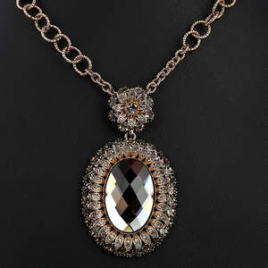Women's Fancy Chain <b>Locket</b> - Gold & Grey - Product Image 1