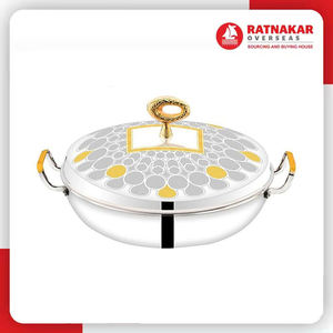 Marmite en acier inoxydable du fabricant indien avec passoire intégrée Casseroles faciles à servir à vendre à bas prix - Product Image 4