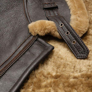 Veste en cuir véritable de haute qualité, décontractée et intemporelle, d'inspiration vintage, vêtement d'extérieur moderne, confortable, imperméable et respirant - Product Image 4