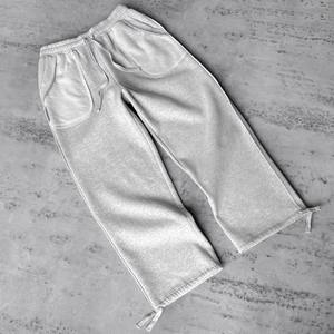 Vintage Heavyweight Baggy Wide Leg Sweatpants Acid <b>Wash</b> Ripped French Terry Oversized Flared Striped Skater Joggers - Product Image 5