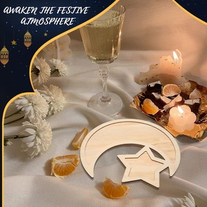 Bandeja de Ramadán de Luna y Estrella, Perfecta para servir dulces, dátiles, frutas secas y decoración festiva de Mesa de la India - Product Image 2