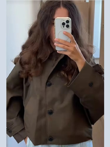 Chic Vintage suelto mujer chándal manga larga solo pecho Sudadera con capucha Casual prendas de vestir 2025 nuevo invierno tejido impreso - Product Image 4