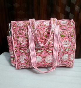 Bolso de hombro acolchado de algodón ecológico, bolso de tela reutilizable acolchado suave para uso diario, viajes, compras y regalos - Product Image 4