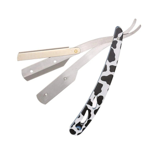 Navajas de Afeitar Rectas para Barbería, Mango de Plástico, Navajas de Afeitar Plegables, Navaja de Acero Inoxidable, Cuchillas de Barbería Individuales - Product Image 4