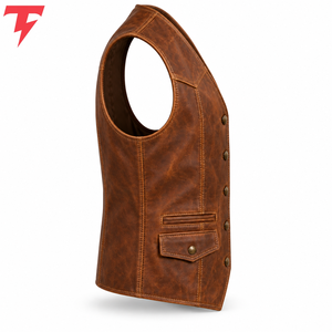 2026 Premium <b>Men's</b> <b>Leather</b> <b>Vest</b> Plus Size Reversible Waterproof Windproof Quick Dry Eco-Friendly Breathable V-neck Winter Casual - Product Image 2