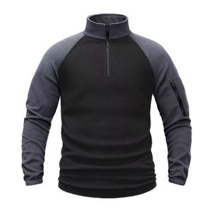 Sweat-shirt à fermeture éclair sur le devant pour homme Edingle, décontracté, 100% polyester, uni, logo personnalisé, coupe ample, pour le printemps - Product Image 2