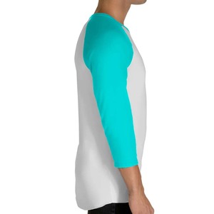 Camisetas de béisbol de manga larga unisex camiseta raglán con logotipo personalizado - Product Image 3