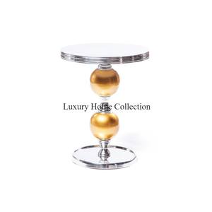 อุปกรณ์ขัดเงากระจกทรงกลมทำจากสแตนเลสกรอบทรงกลมสีเงินและสีทองสำหรับโต๊ะโบราณและหรูหราดีไซน์แบบหรูหรา - Product Image 2