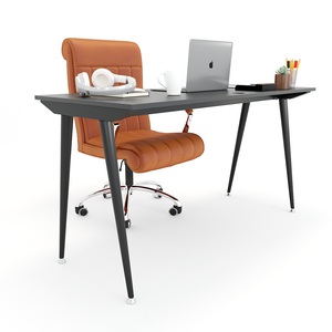 Modern 140x60cm <b>Computer</b> <b>Desk</b> with Tapered Legs Easy Assembly Required - Product Image 2