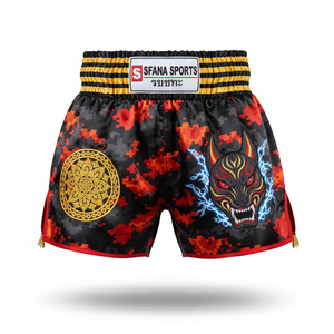 Pantalones Cortos de Muay Thai y Kickboxing para Hombre con Logotipo Personalizado SFANA SPORTS, Cómodos, Duraderos, de Secado Rápido, para Entrenamiento de MMA, Boxeo y Gimnasio - Product Image 2