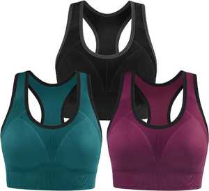 Bretelles réglables léger sans couture à la mode soutien-gorge de sport rembourré tasses fermeture arrière évacuation de l'humidité formation Jogging puissance - Product Image 5