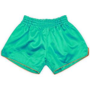 Pantalones Cortos de Muay Thai con Logotipo Personalizado por Transferencia Térmica, Tela Satinada, Cintura Media, Estilo Hip Hop, Transpirables y de Secado Rápido - Product Image 1