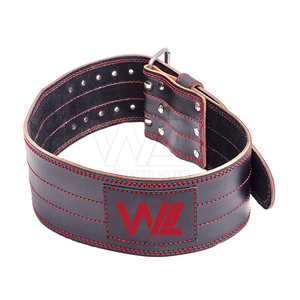 Ceinture de musculation en cuir de vachette, antidérapante, robuste, protection professionnelle avec boucle à double ardillon, durable - Product Image 1