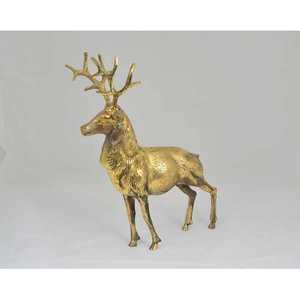 Conception personnalisée fabriquée en Inde Sculpture de renne en laiton unique Idée cadeau Fabricant et exportateur de décoration en gros de l'Inde - Product Image 2