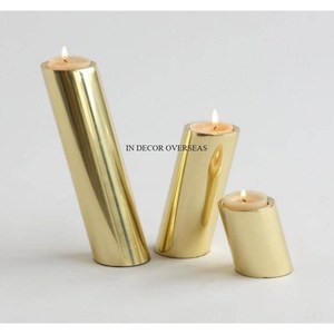 Dernier modèle arrivée Designer unique le plus fantaisiste Fourniture de bougeoirs en aluminium coulé de haute qualité plaqué or - Product Image 3