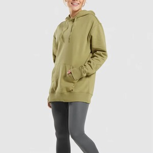 El último estilo para las sudaderas con capucha de las mujeres Precio barato Mejor calidad Ropa casual de las mujeres Sudaderas con capucha lisas con color sólido - Product Image 5