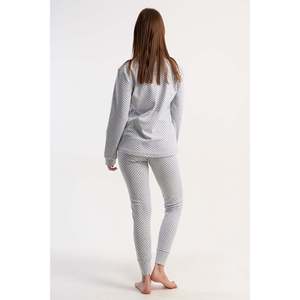 Conjunto de Pijama Ovalado Vienetta con Mangas Largas y Cinturón en la Cintura - Product Image 4