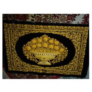 Tapis d'art Zari avec pierres Tapis indien fait main très demandé pour affichage ethnique et cadeaux traditionnels - Product Image 1