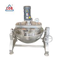 Chaudière à double enveloppe conventionnelle LOB 50L en SUS304 avec commande PLC, idéale pour les sauces, la mayonnaise, etc.