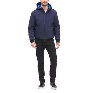 Venta caliente estilo personalizado ropa de invierno chaquetas Softshell béisbol cuero/lana hecha chaquetas Softshell para hombre - Product Image 5