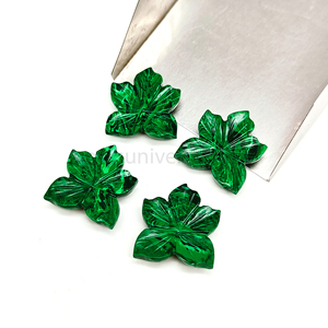 Malachite verte fleur forme sculpté pierres précieuses breloques 20mm pierre en vrac breloques cristal sculpture perles pour la fabrication de bijoux en gros - Product Image 1